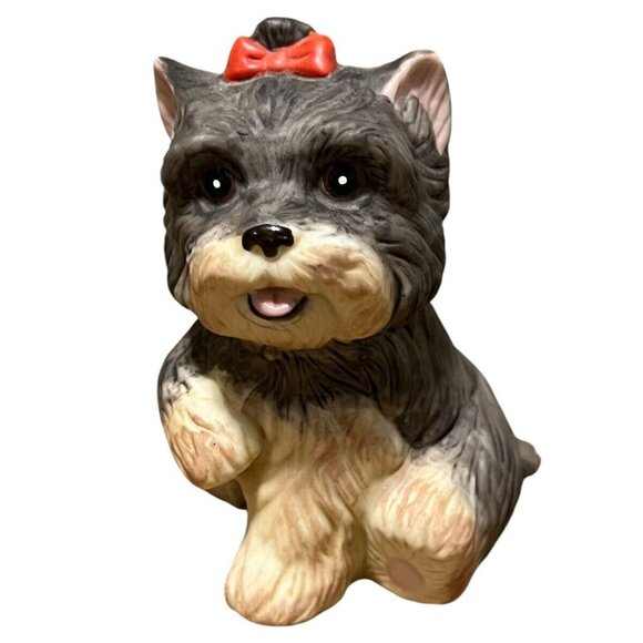 Set Of 3 Vintage Homco Yorkshire Terrier‎ Puppies Dogs 1475 Malaysia 3" Yorkies - Picture 4 of 8